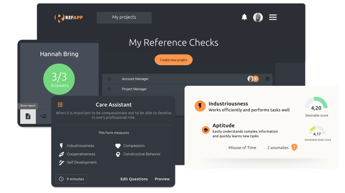 Refapp dashboard
