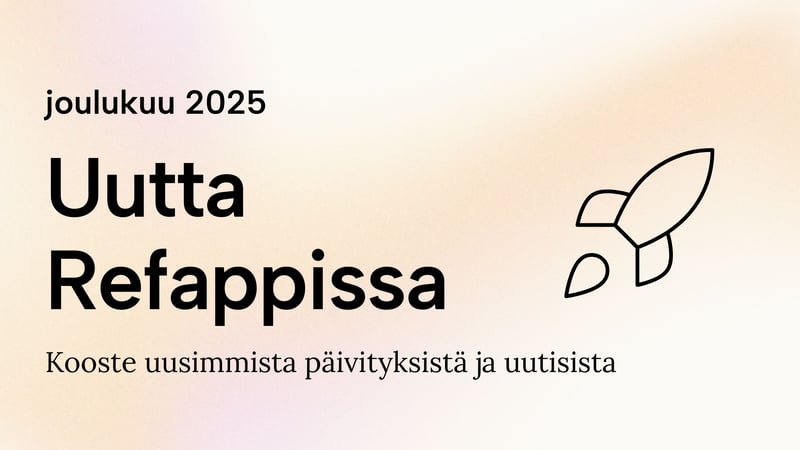 What’s new in Refapp Your monthly roundup of the latest product updates and announcements (8)